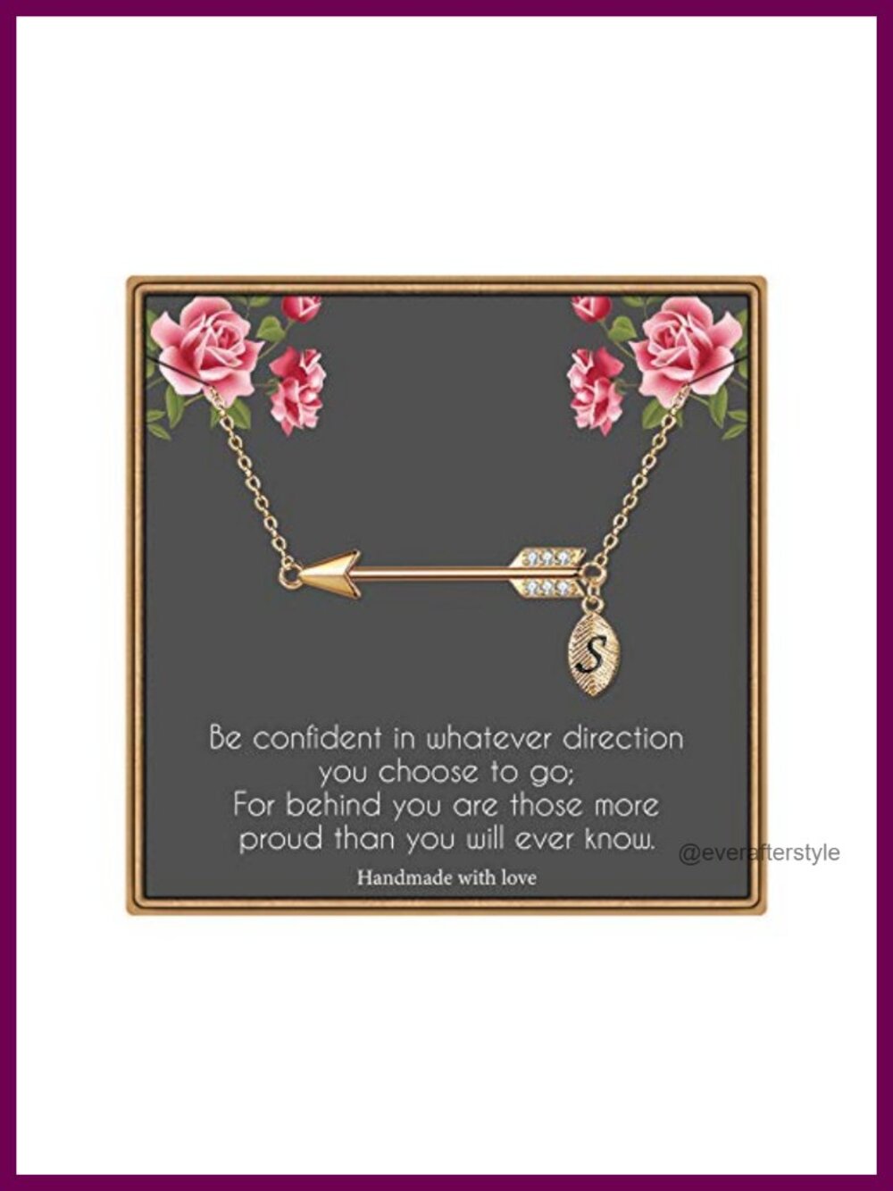 14k Gold Plated Arrow Pendant Necklace Graduation Gift for Her